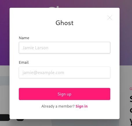 Désactiver les fonctions d'abonnements dans Ghost 4